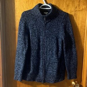 Men’s L.L. Bean Navy Knit Sweater 100% Lambswool Large